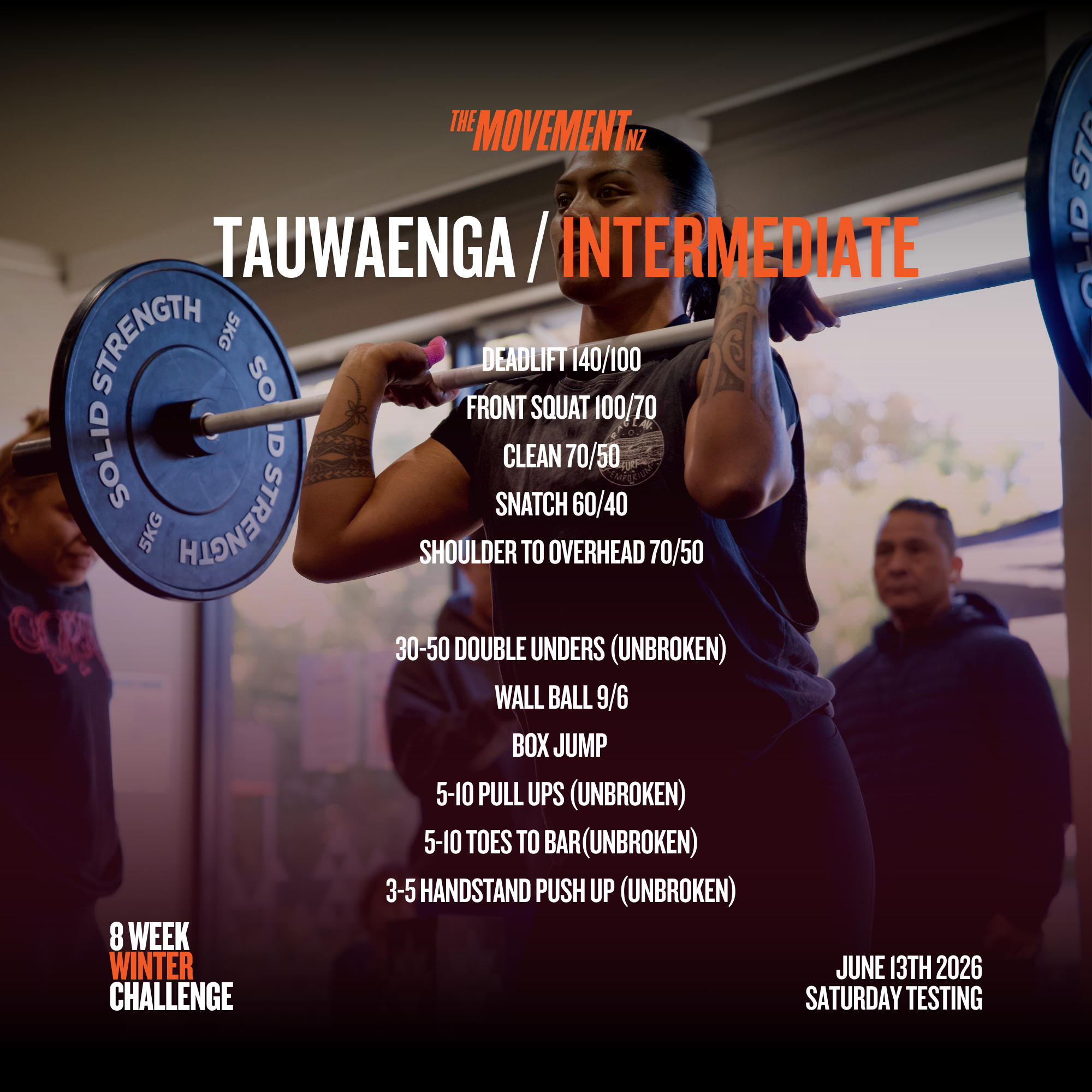 Tauwaenga (Intermediate) 8 Week Winter Challenge